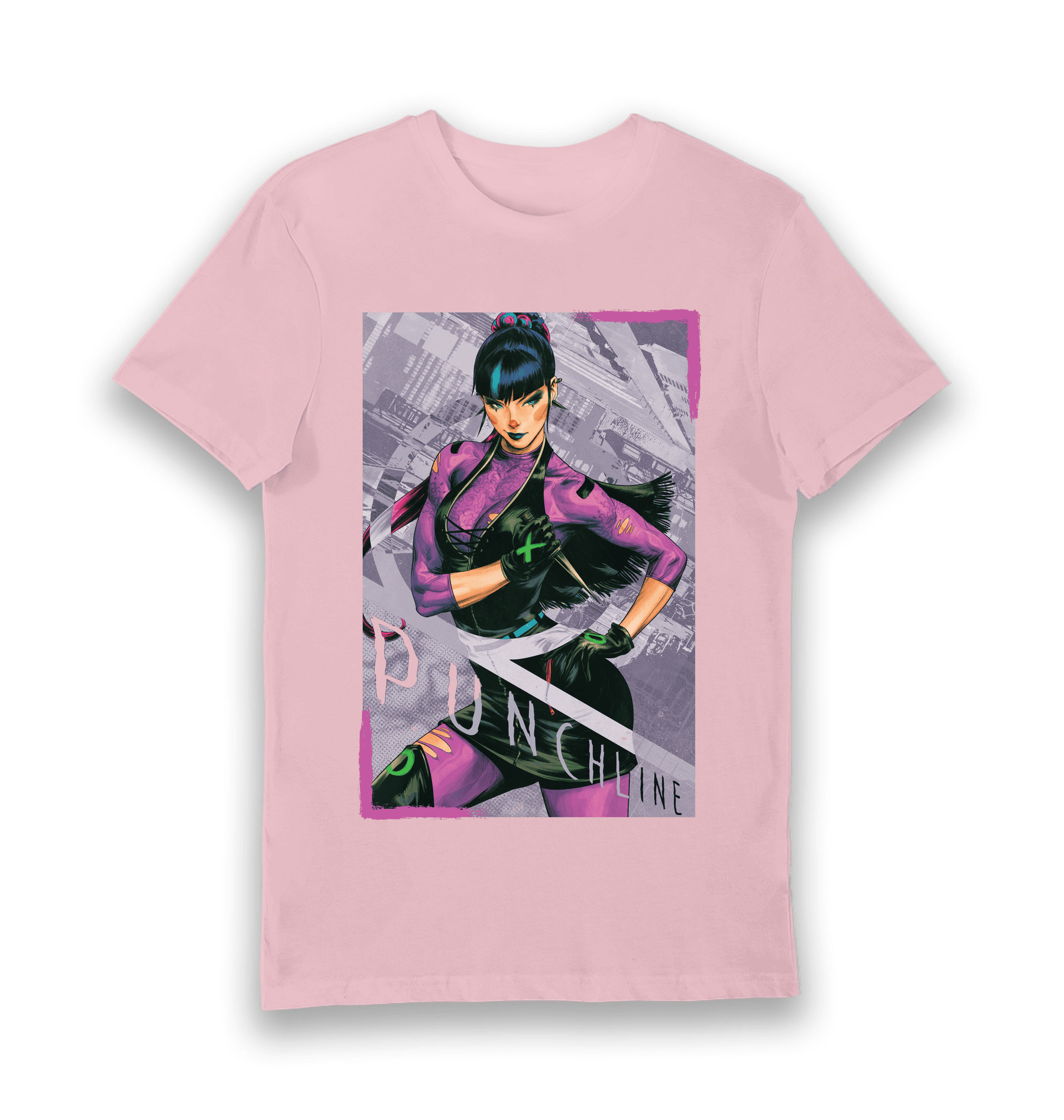 Pink Printed T-shirt Front