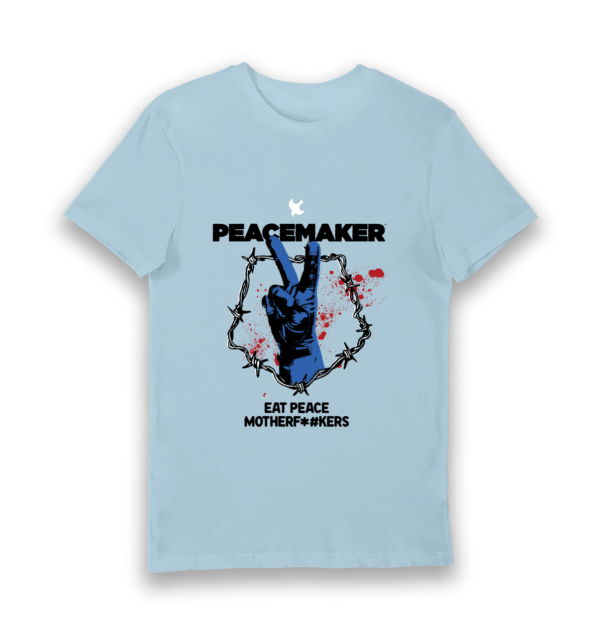 Light Blue Printed T-shirt Front