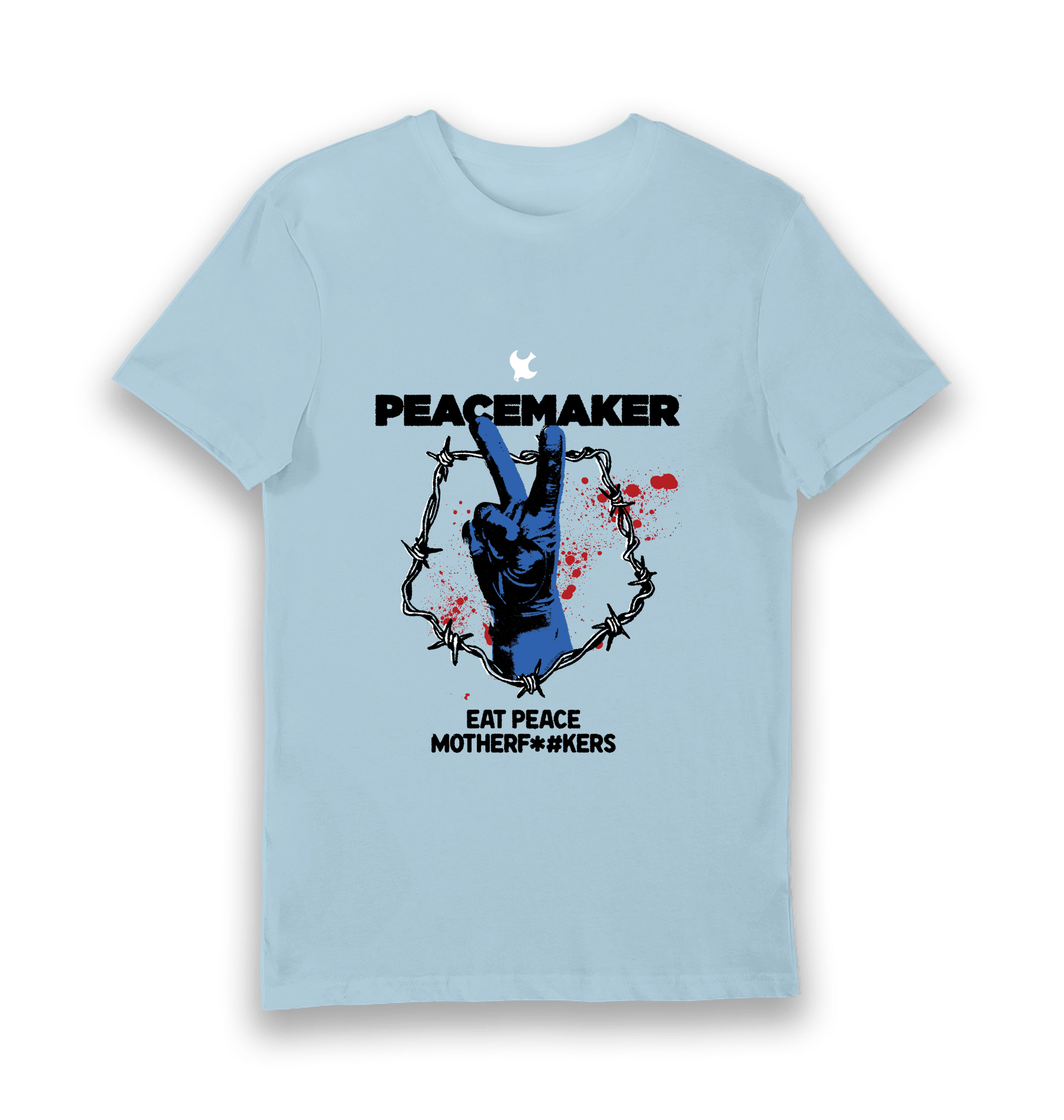 Light Blue Printed T-shirt Front