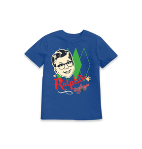 Blue Printed Kids T-Shirt Front