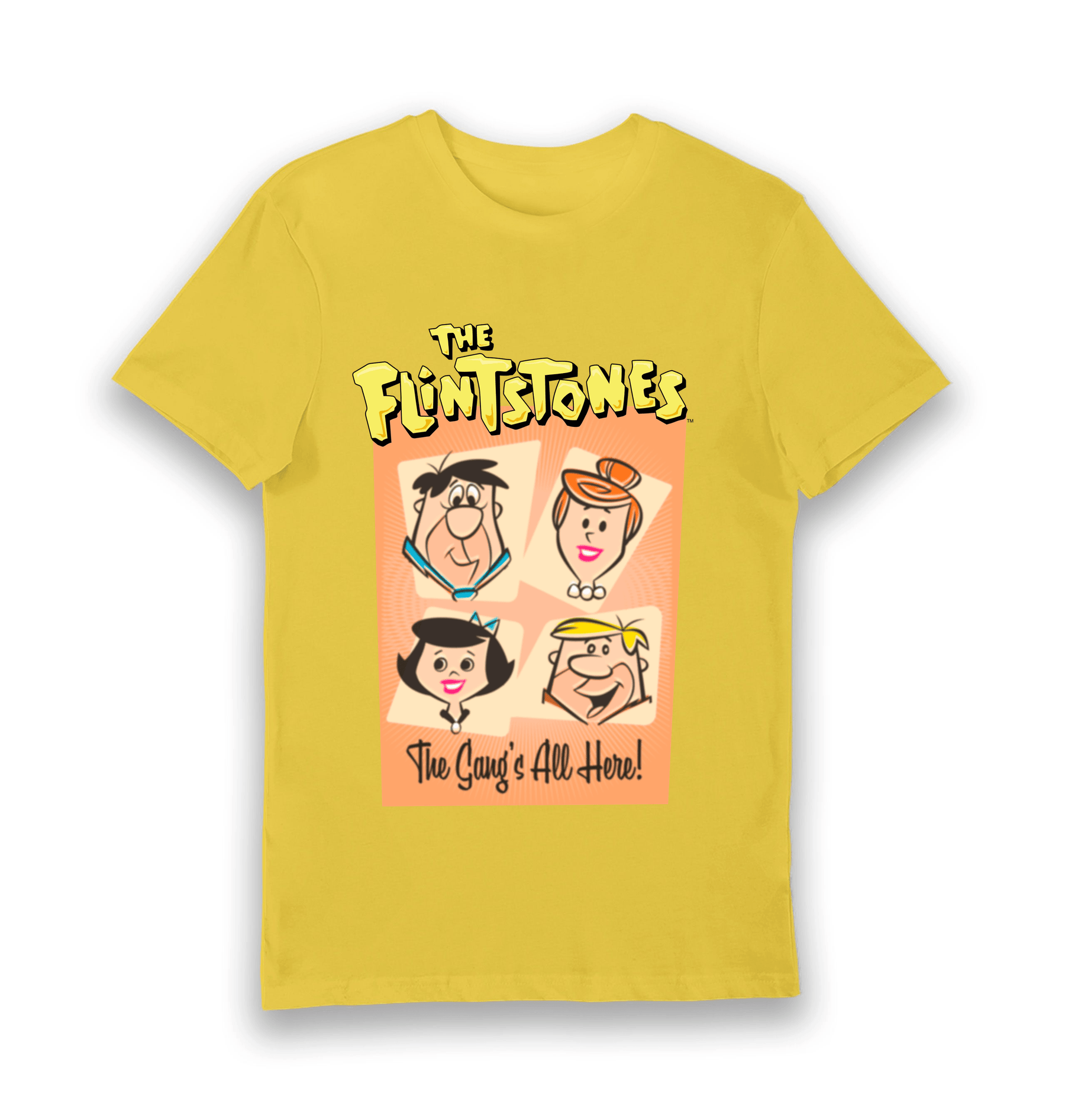 Yellow Printed T-shirt Front