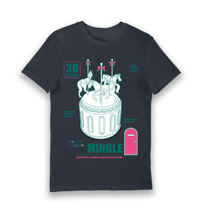 Navy Printed T-shirt Front