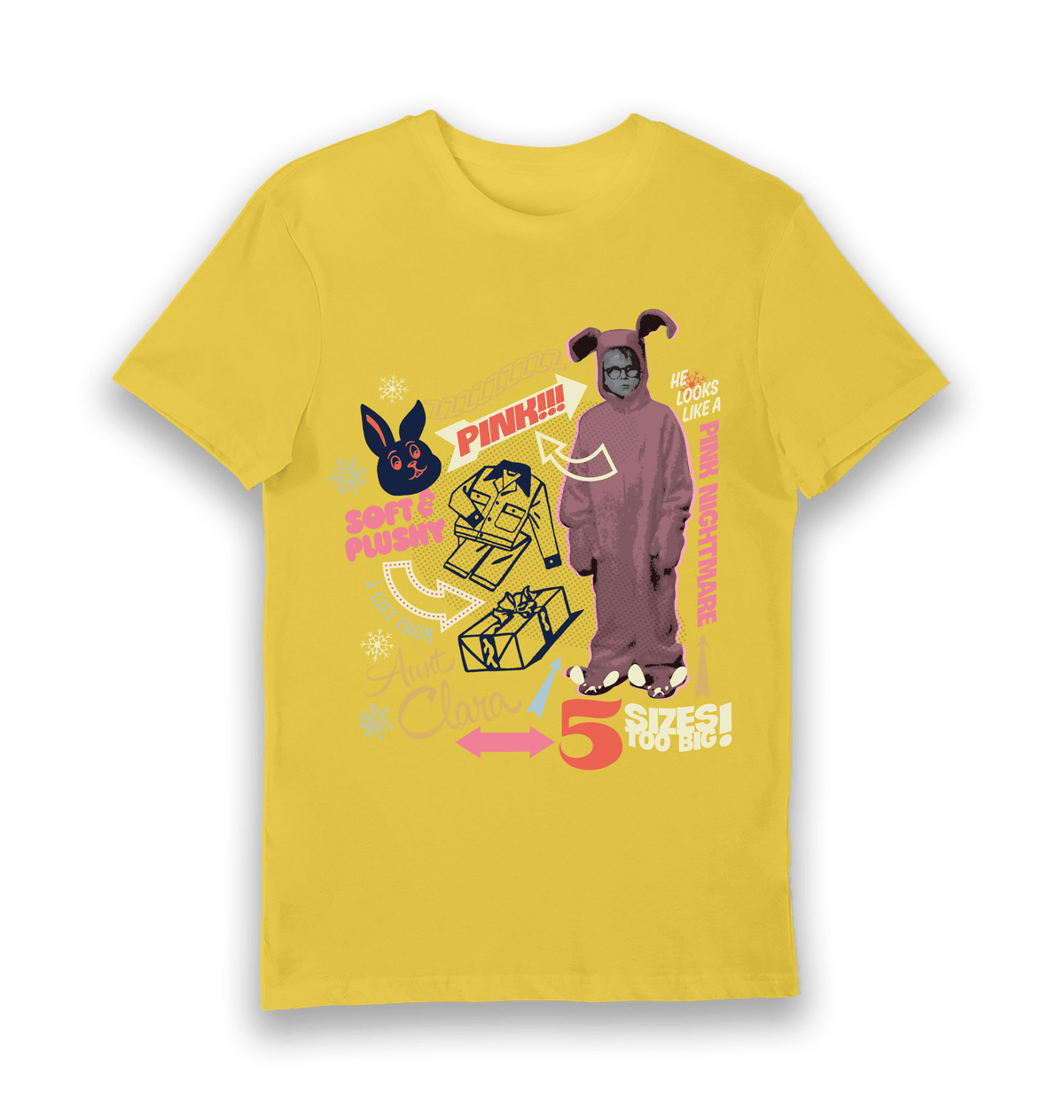 Yellow Printed T-shirt Front