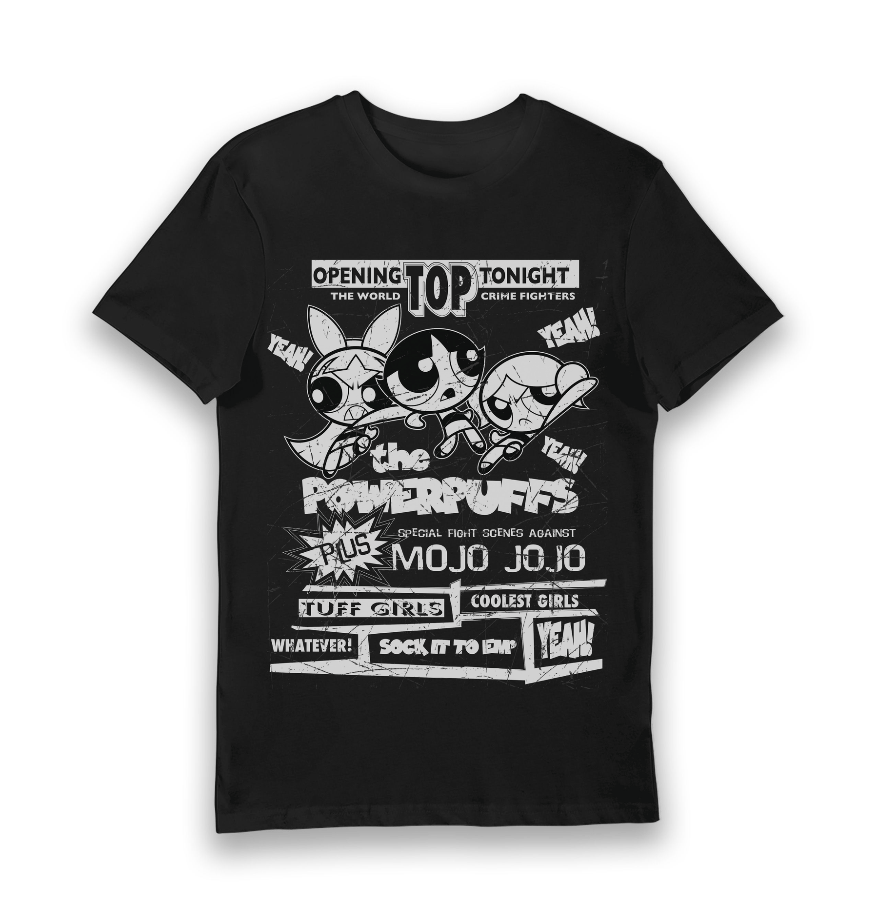 Black Printed T-shirt Front