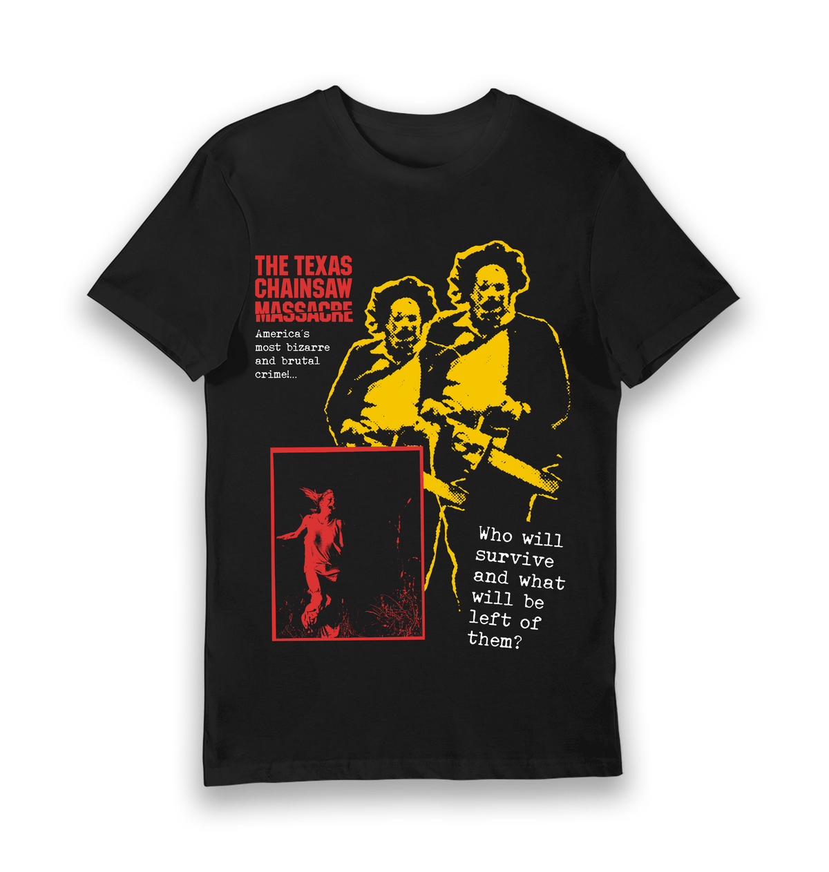 Black Printed T-shirt Front