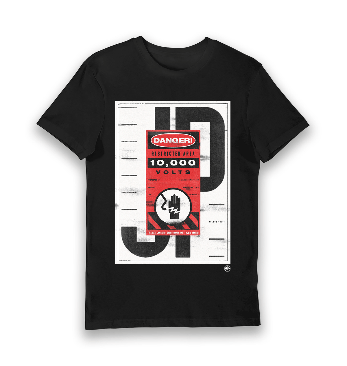 Black Printed T-shirt Front