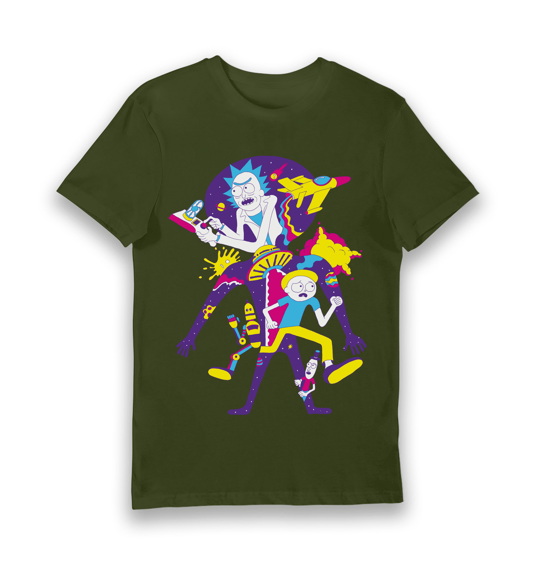 Forest Green Printed T-shirt Front