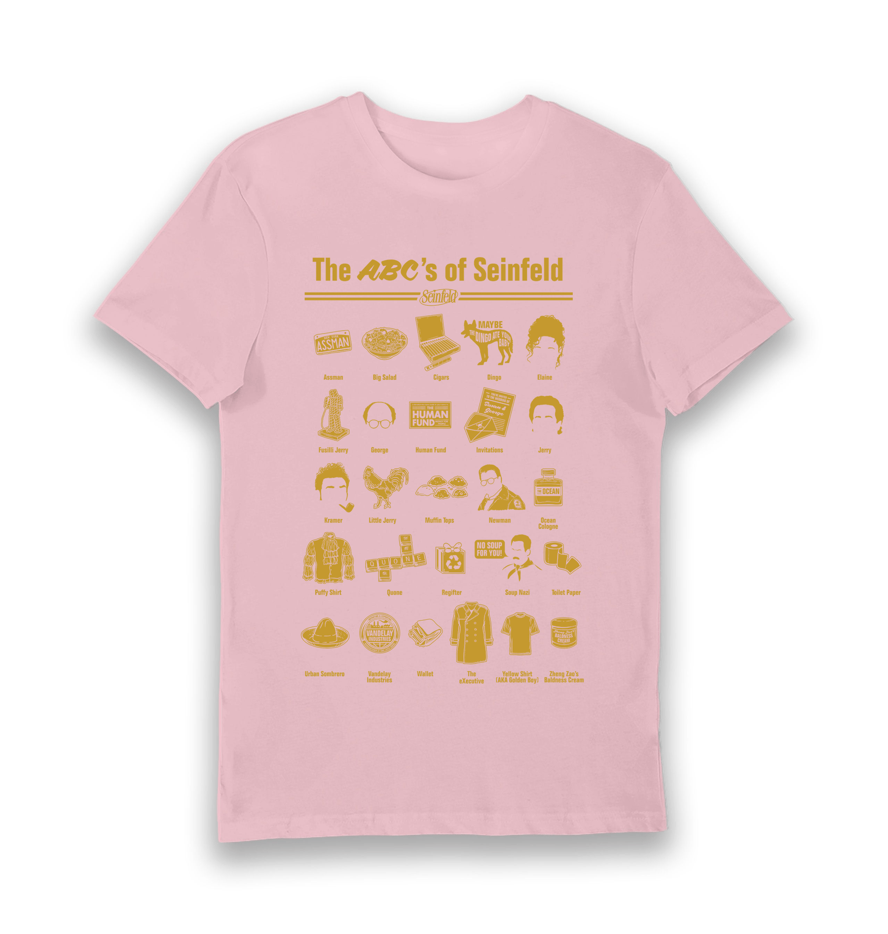 Pink Printed T-shirt Front