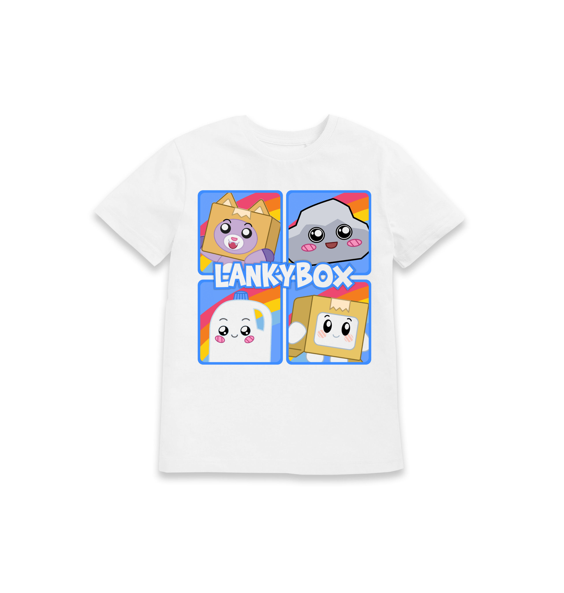White Printed Kids T-Shirt Front