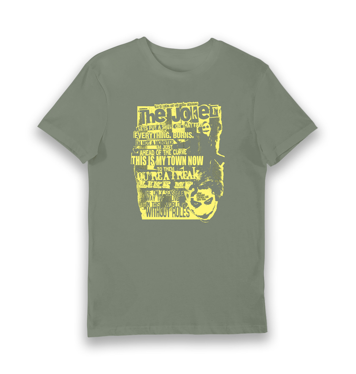 Khaki Printed T-shirt Front