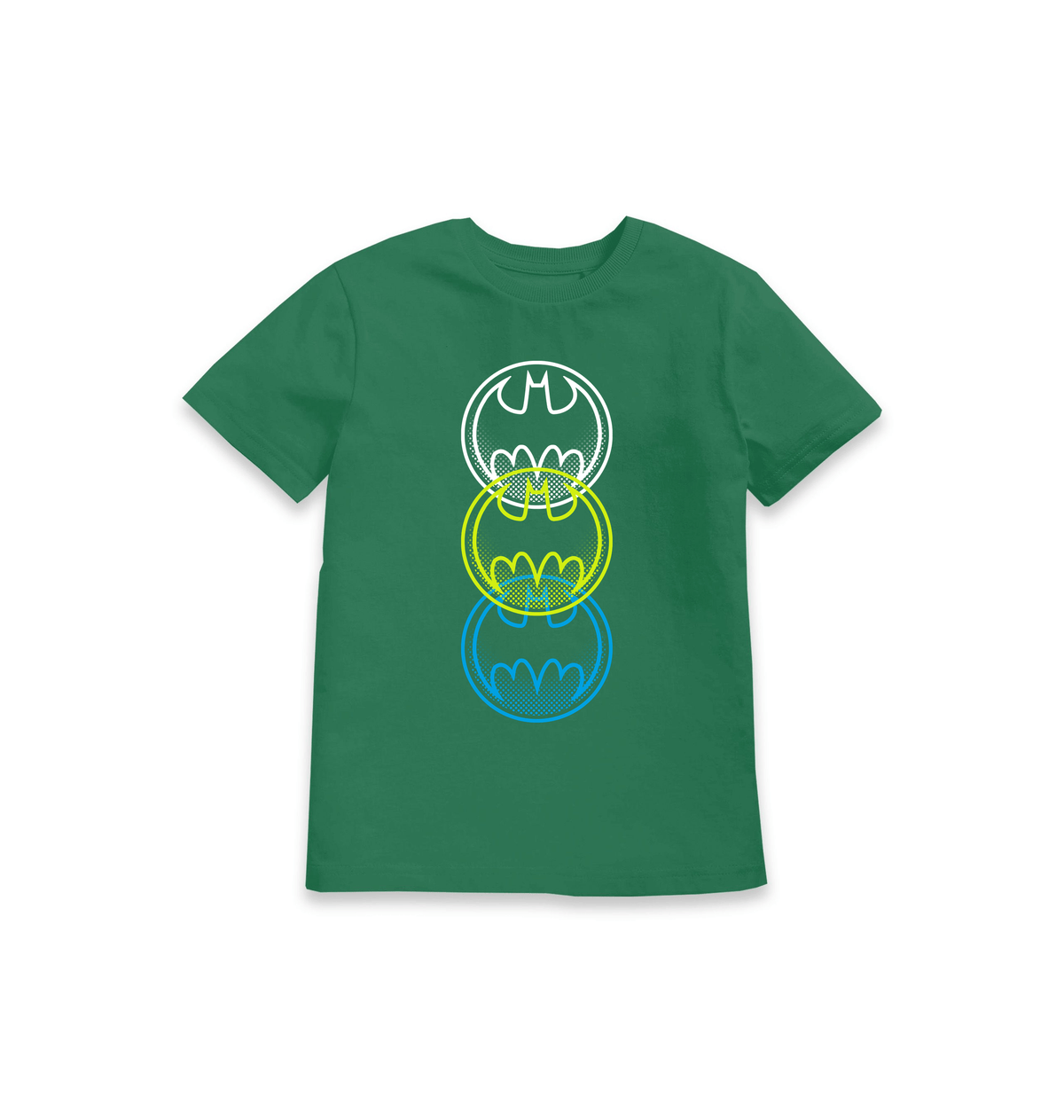 Green Printed Kids T-Shirt Front