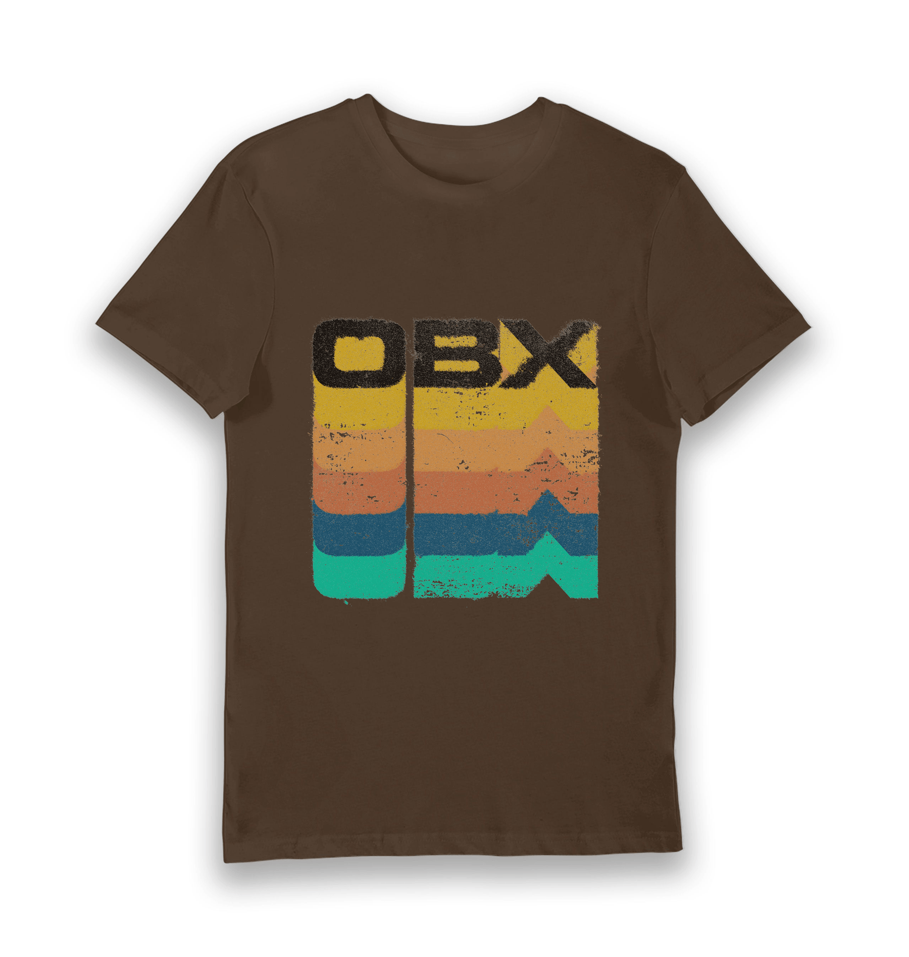 Brown Printed T-shirt Front