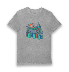 Sports Grey Printed T-shirt Front