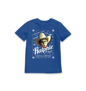 Blue Printed Kids T-Shirt Front
