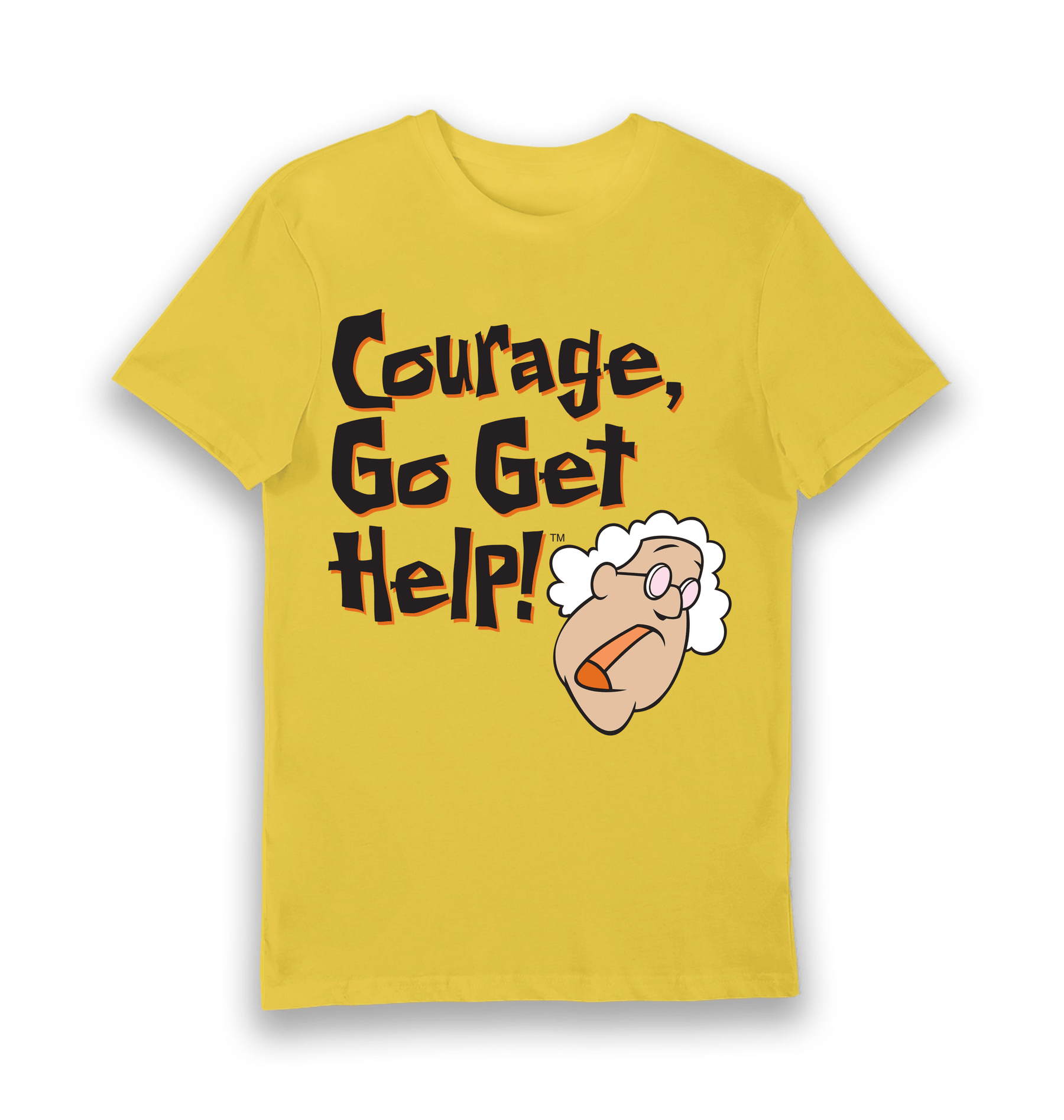 Yellow Printed T-shirt Front