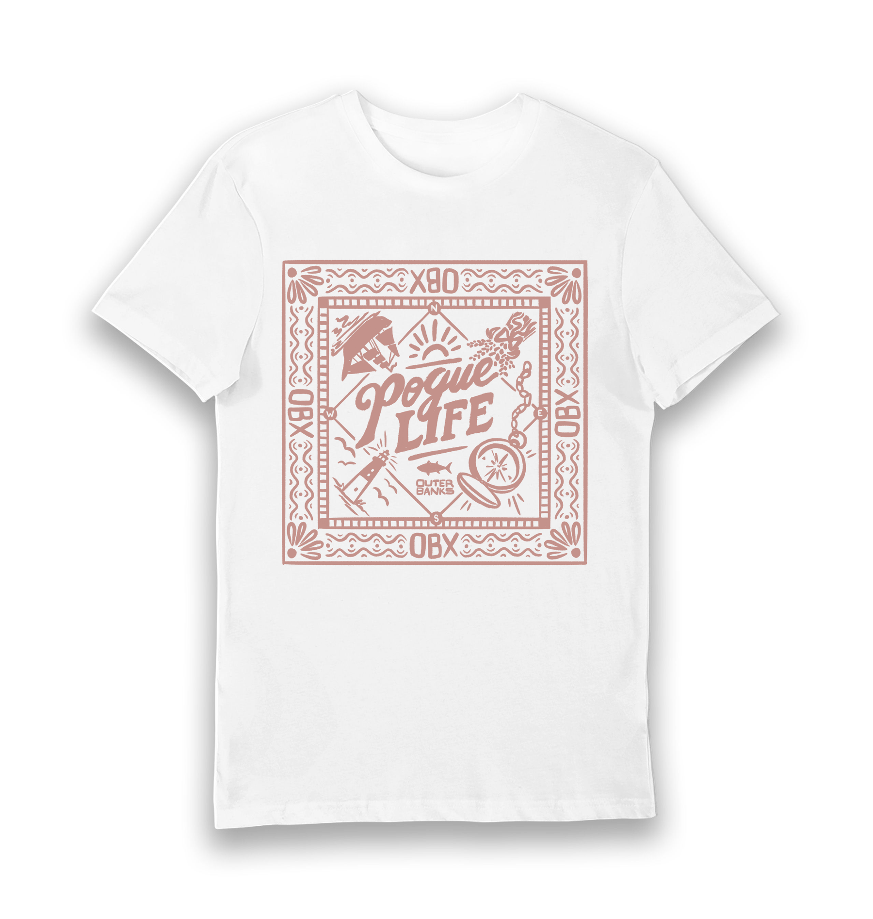 White Printed T-shirt Front