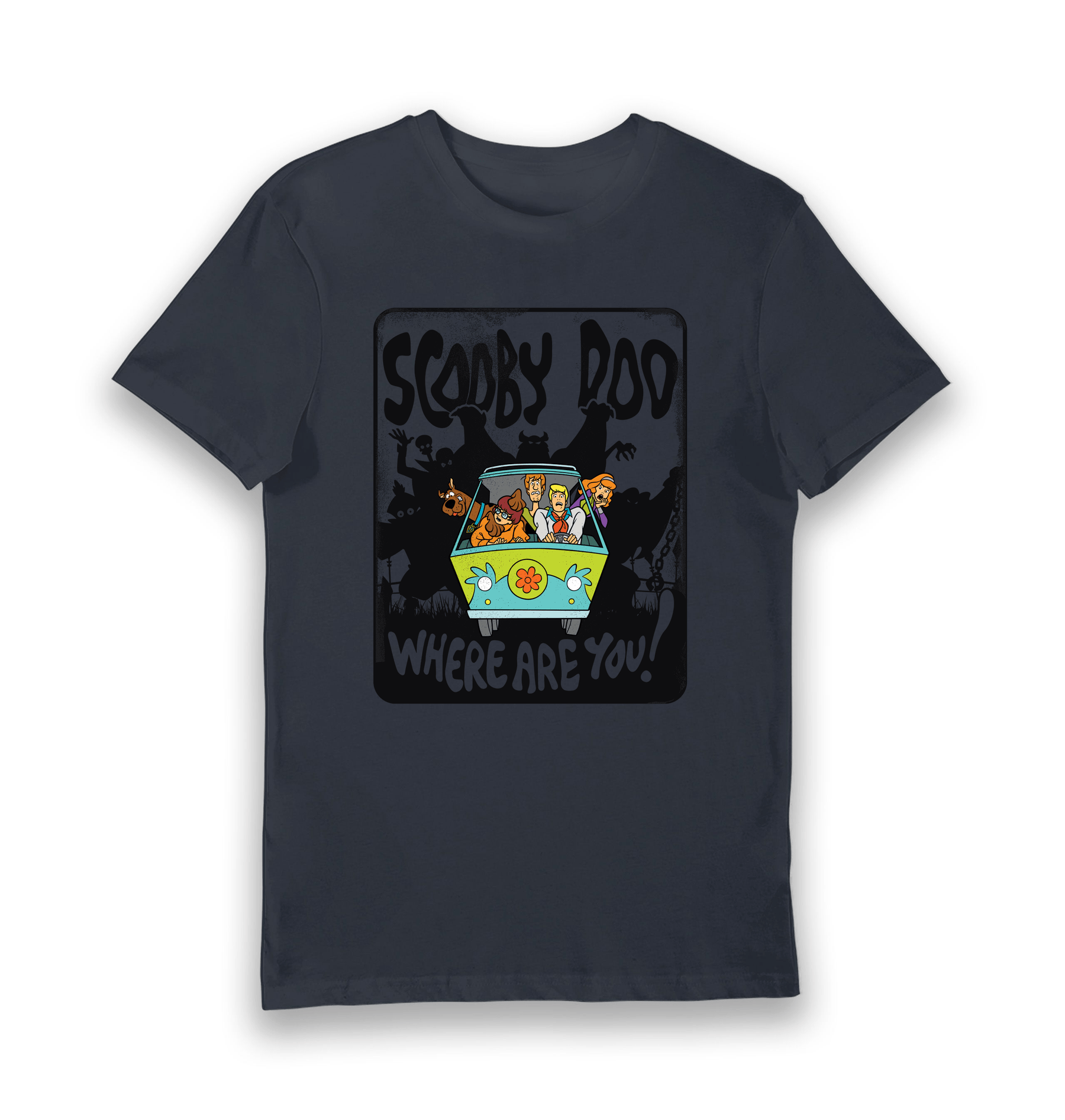 Navy Printed T-shirt Front