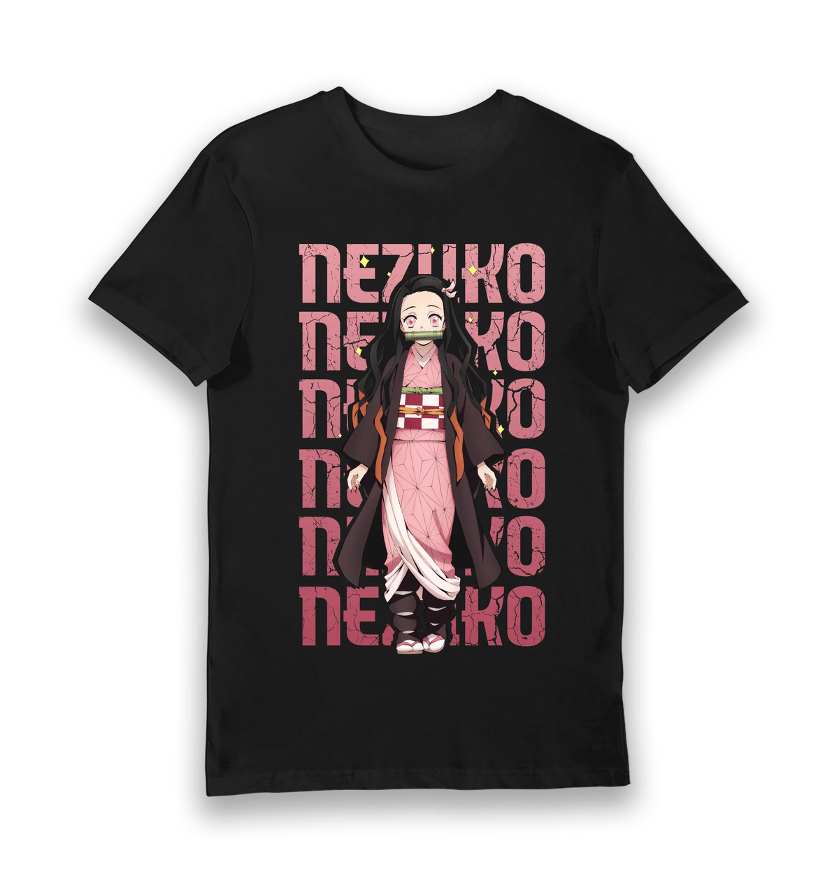 Black Printed T-shirt Front
