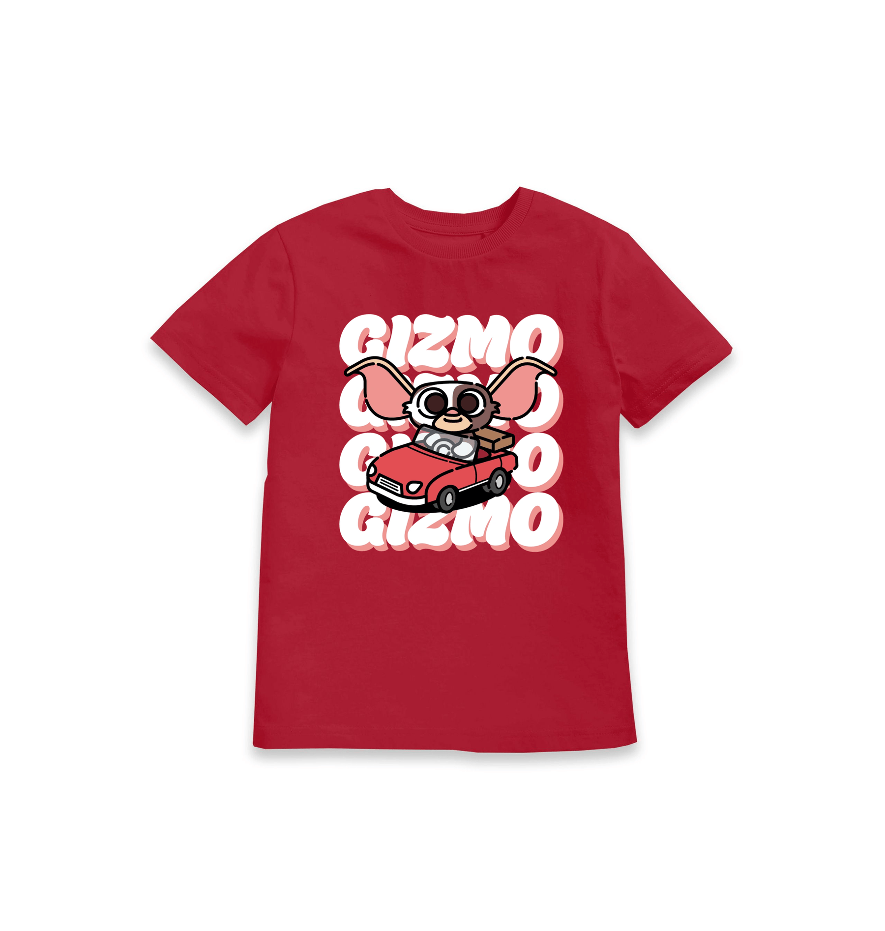 Red Printed Kids T-Shirt Front