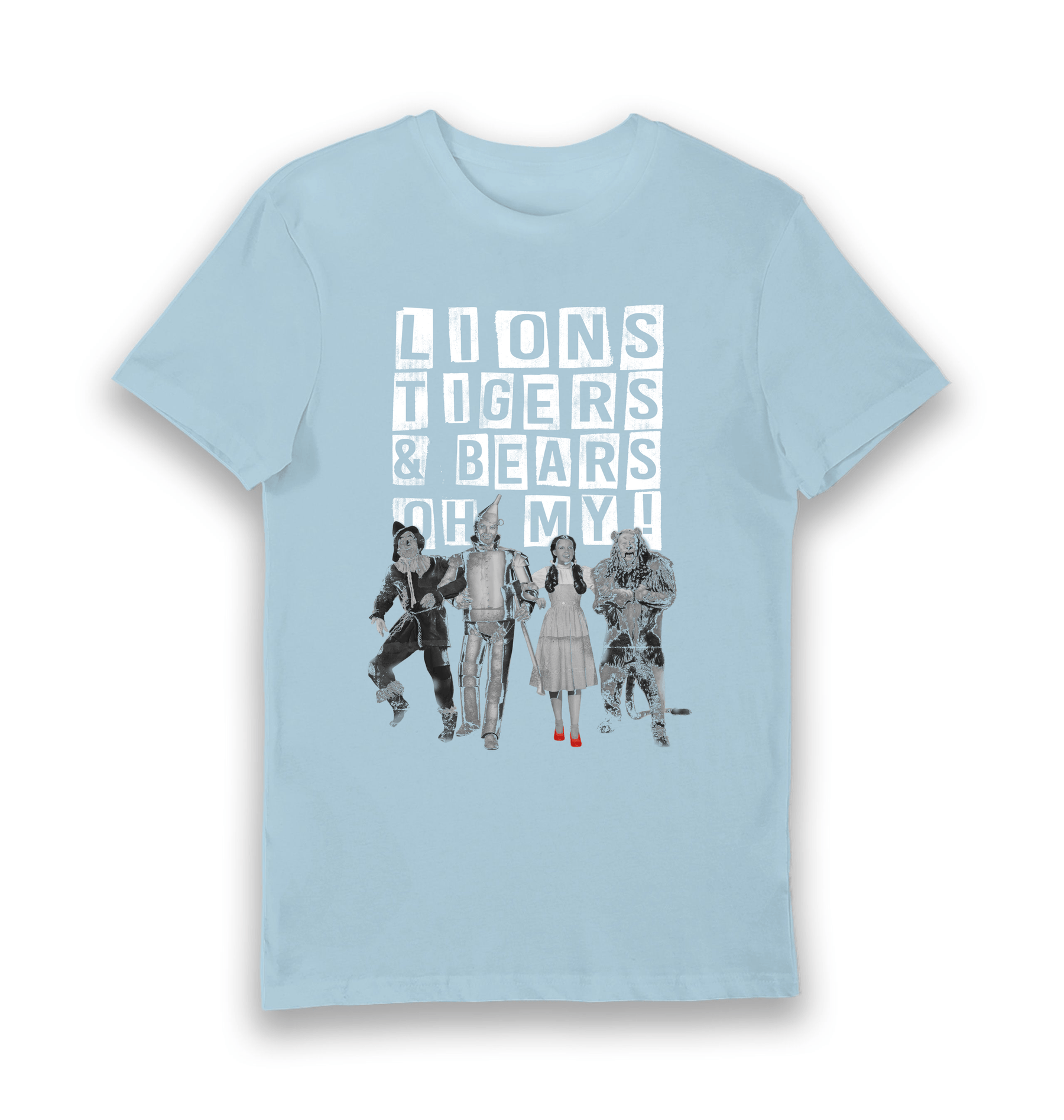 Light Blue Printed T-shirt Front