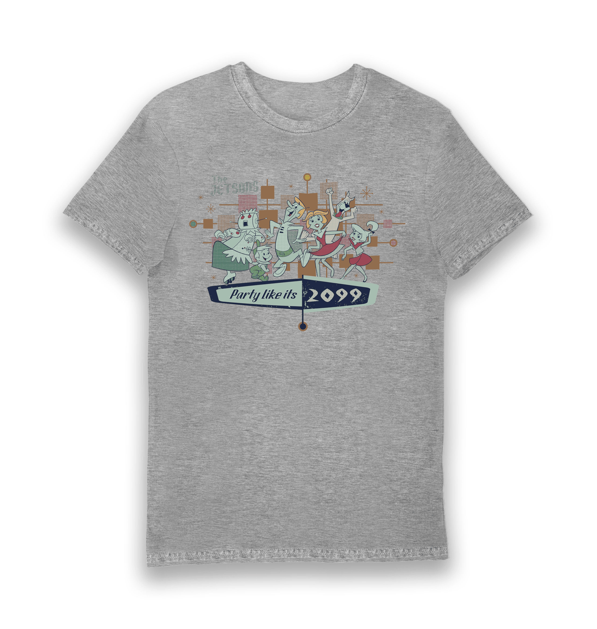 Sports Grey Printed T-shirt Front