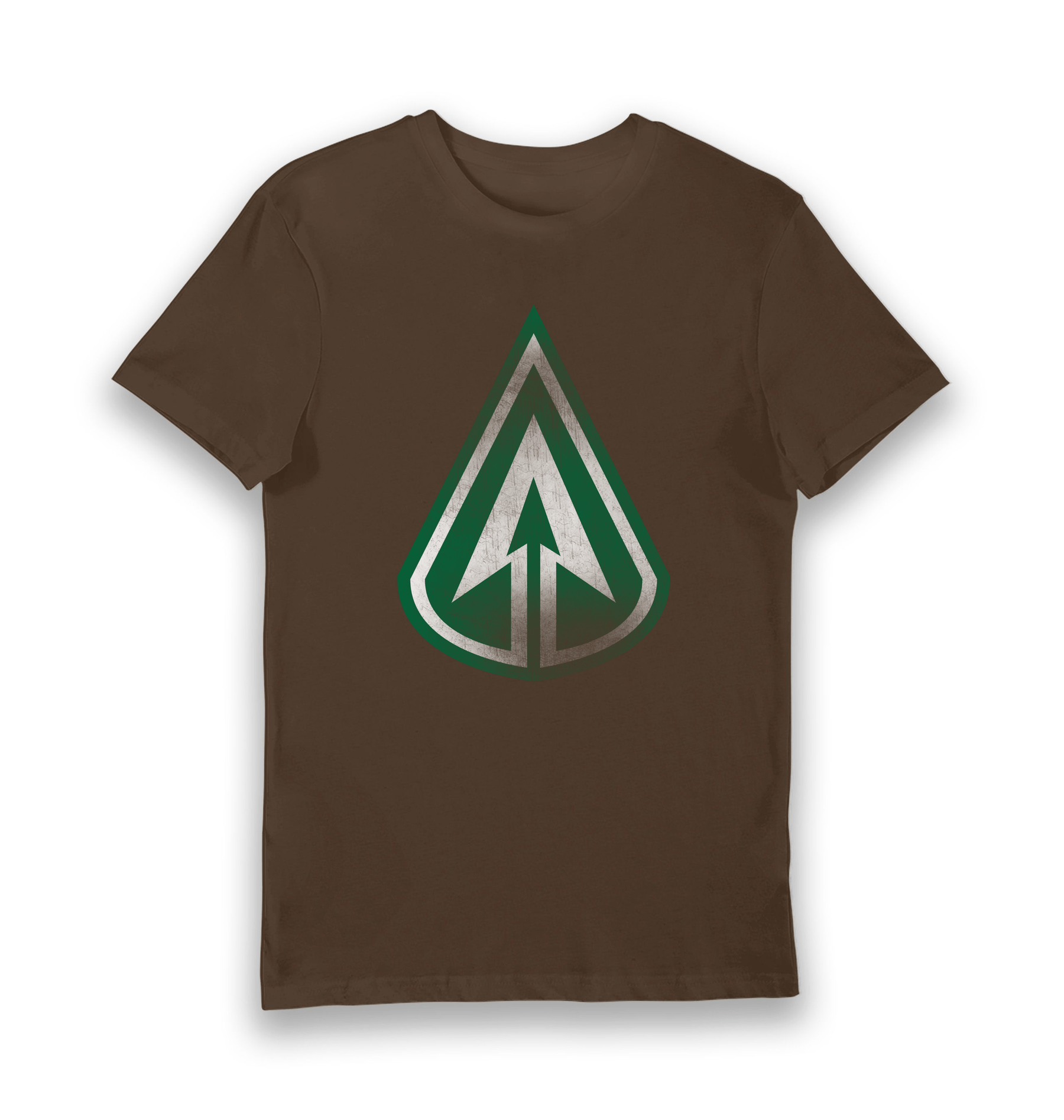 Brown Printed T-shirt Front