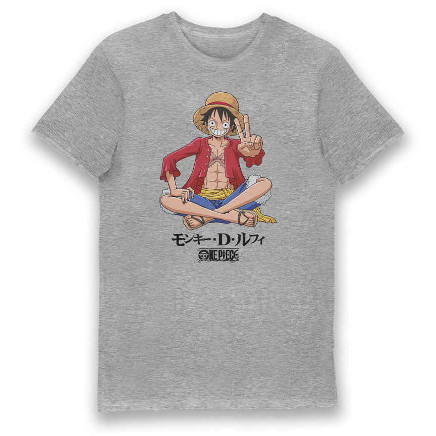 One Piece Luffy Grey Adults T-Shirt