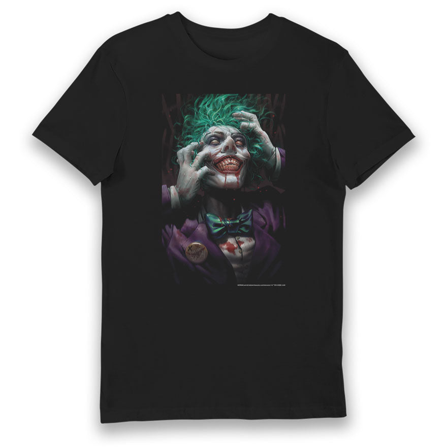 DC Comics Joker Zombie Black T-Shirt Adults T-Shirt