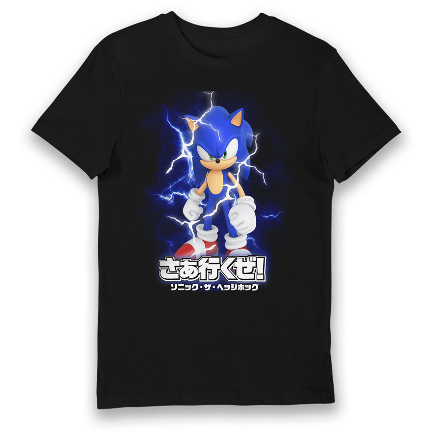 Sonic The Hedgehog Lightning Glow in Dark Adult T-Shirt
