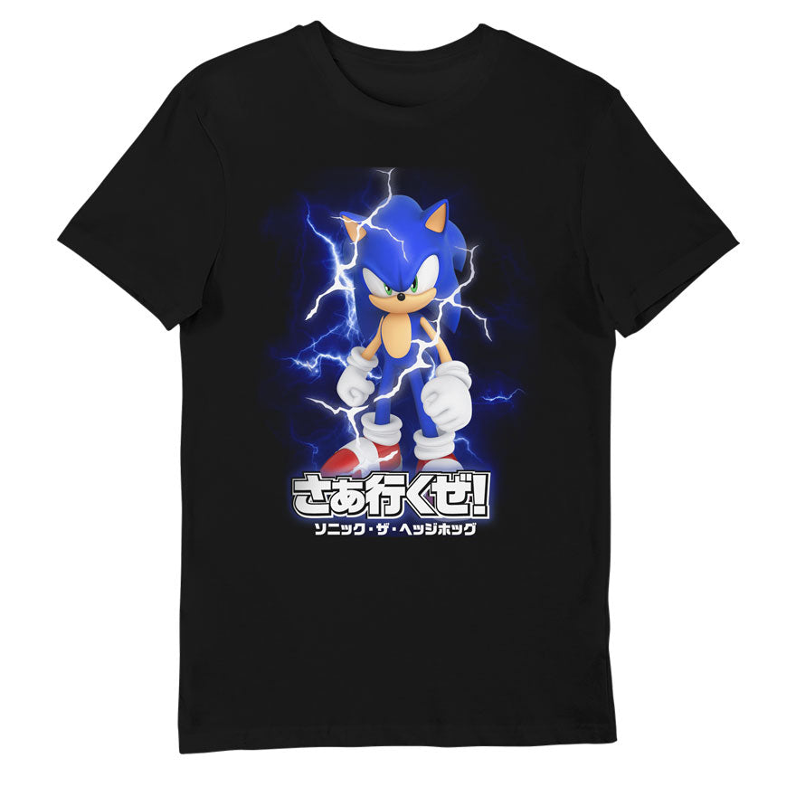 Sonic The Hedgehog Lightning Glow in Dark Adult T-Shirt
