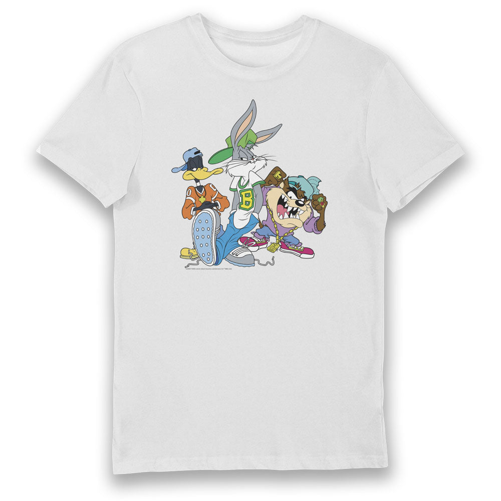 Looney Tunes Hip-Hop Group Shot Adults T-Shirt