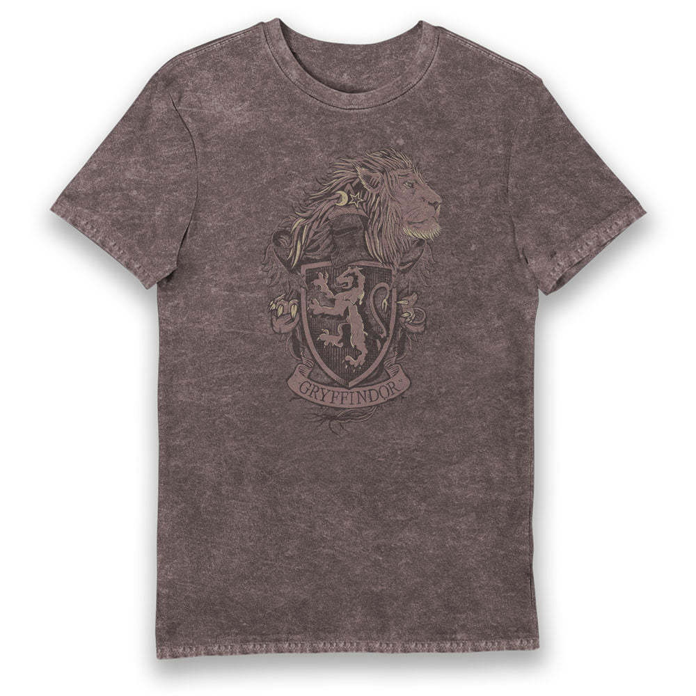 Harry Potter Gryffindor House Crest Eco Stonewash Adults T-Shirt