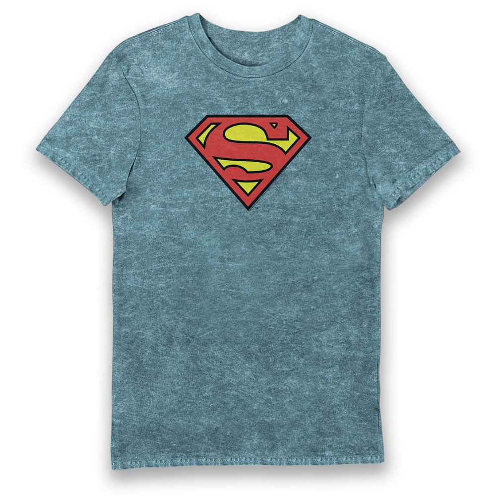 DC Comics Superman Classic Logo Eco Wash Adults T-Shirt
