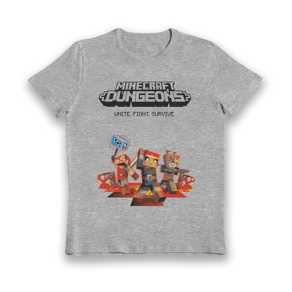 Minecraft Dungeons Kids Grey T-Shirt
