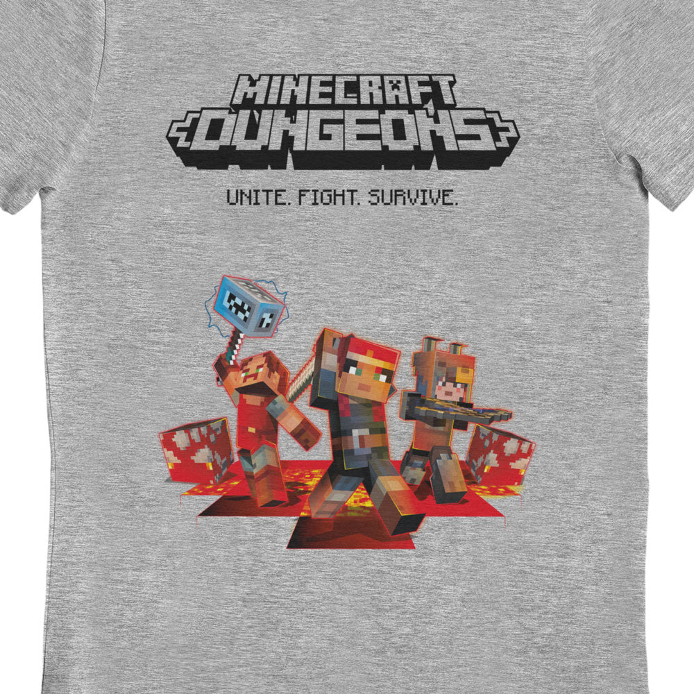 Minecraft Dungeons Kids Grey T-Shirt