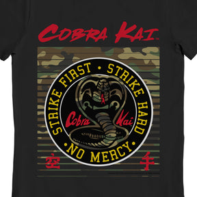 Cobra Kai Line Gradient Camo Black Kids T-Shirt