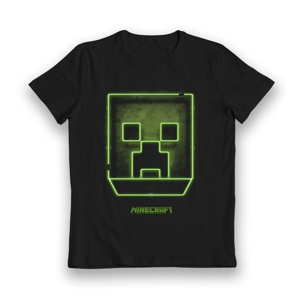 Minecraft Creeper Block Glow in the Dark Kids T-Shirt