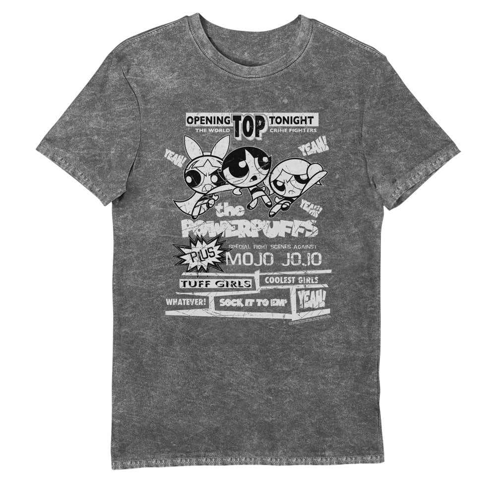 Powerpuff Girls The World Crime Fighters Eco Stone Wash Adults T-Shirt