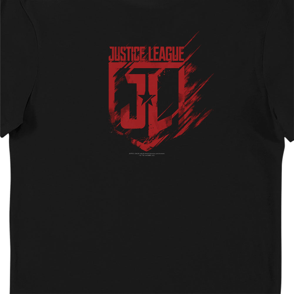 DC Comics Justice League Distress Logo Adults T-Shirt
