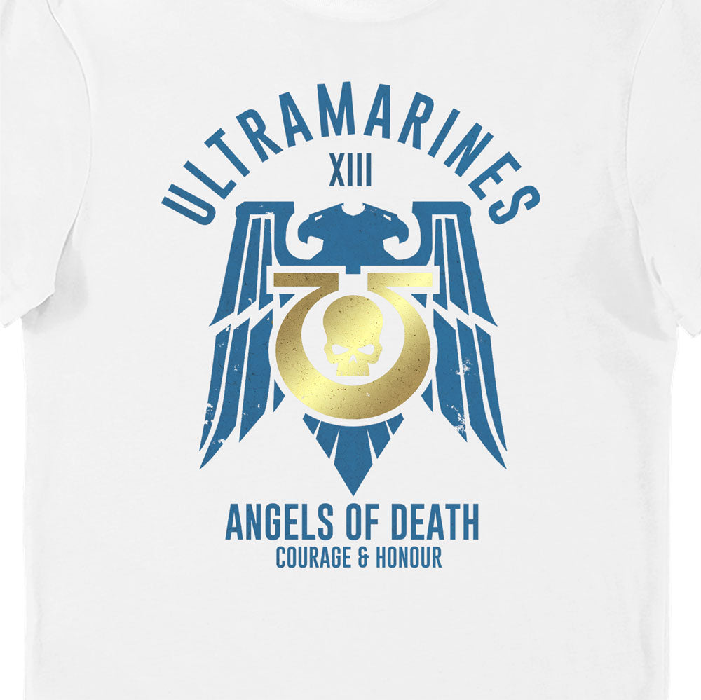 Warhammer 40,000 Ultramarines Angels of Death Courage And Honour Adults T-Shirt