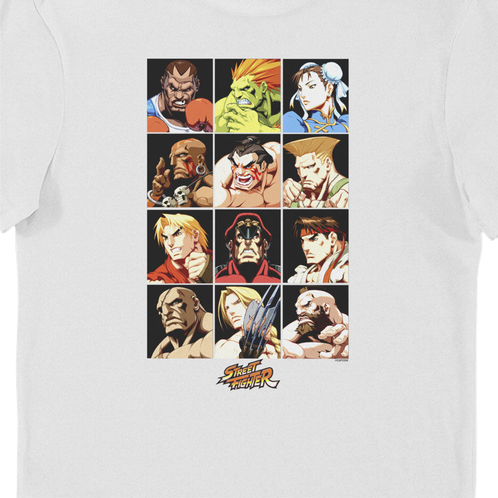 Street Fighter Character Grid Adults T-Shirt