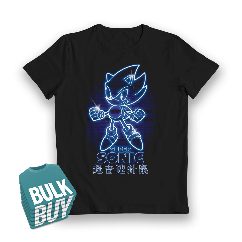 Sonic The Hedgehog Glow in the Dark Kids T-Shirt Bulk Buy