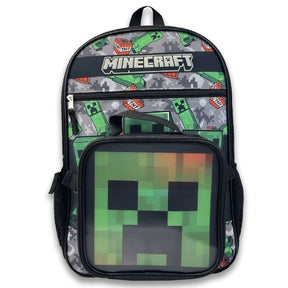 Minecraft TNT Creeper Backpack & Image Changing Lenticular Lunch Bag 2 Piece Set