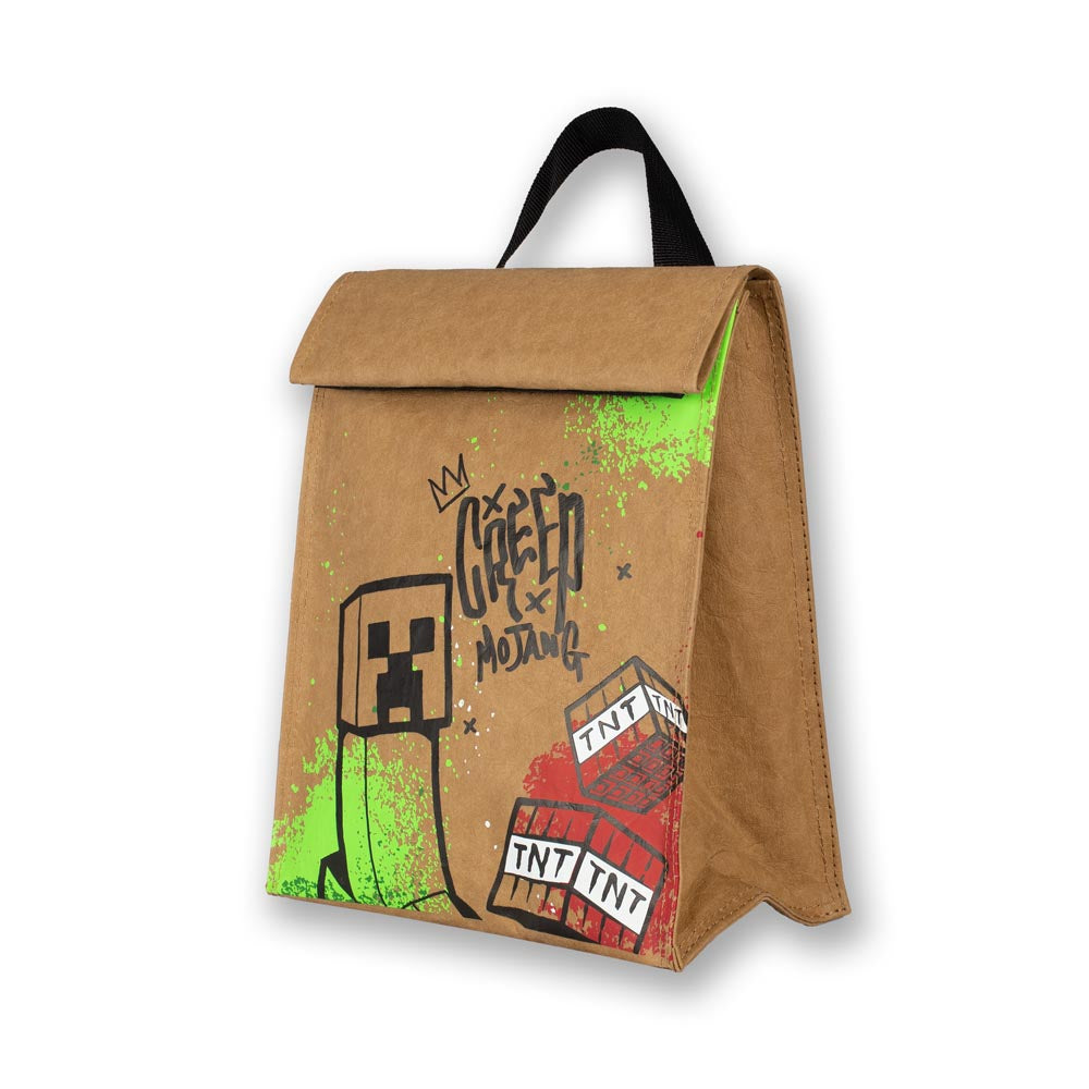 Minecraft TNT Sketch Insulated Folded Lunch Bag