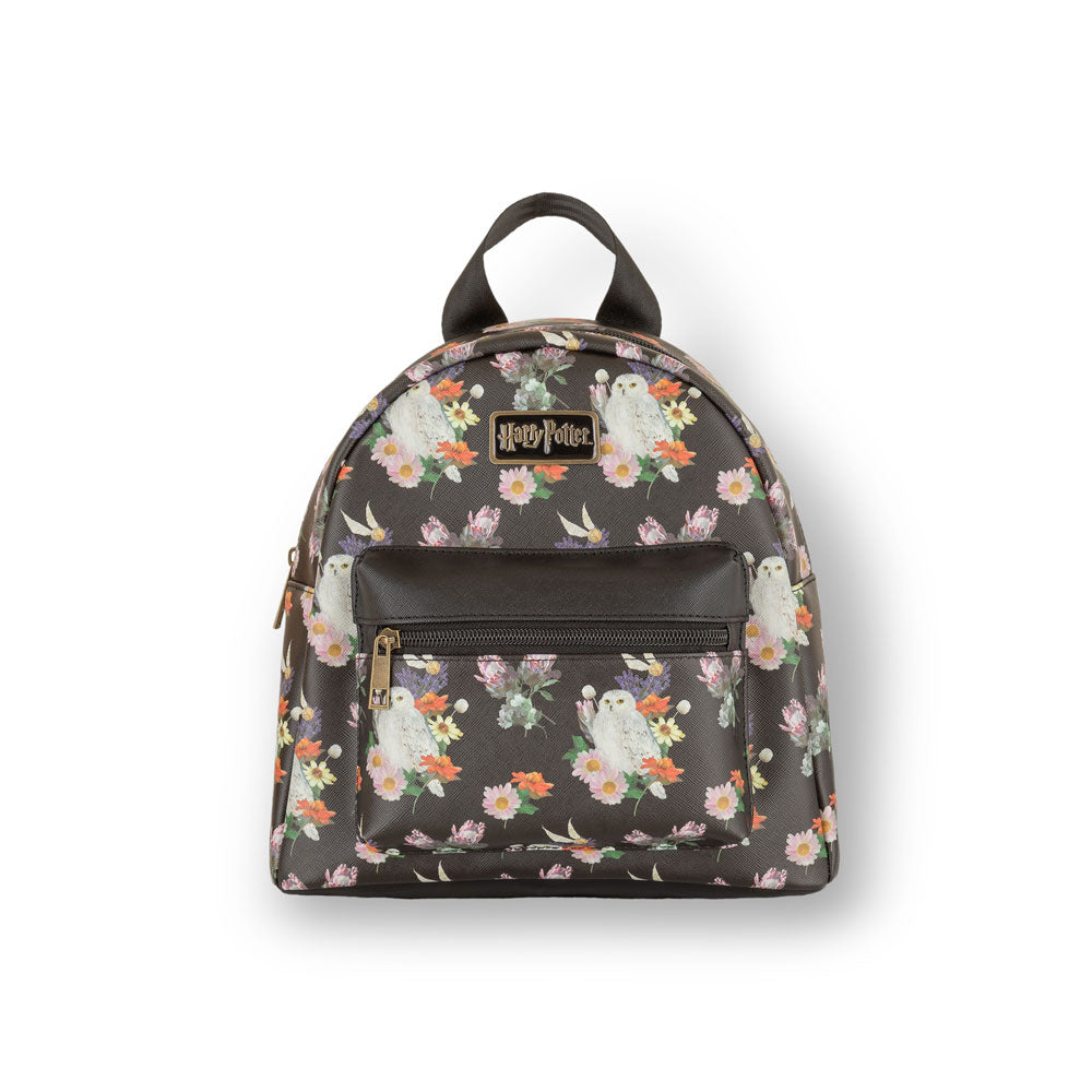Harry Potter Black Floral Hedwig Mini Backpack
