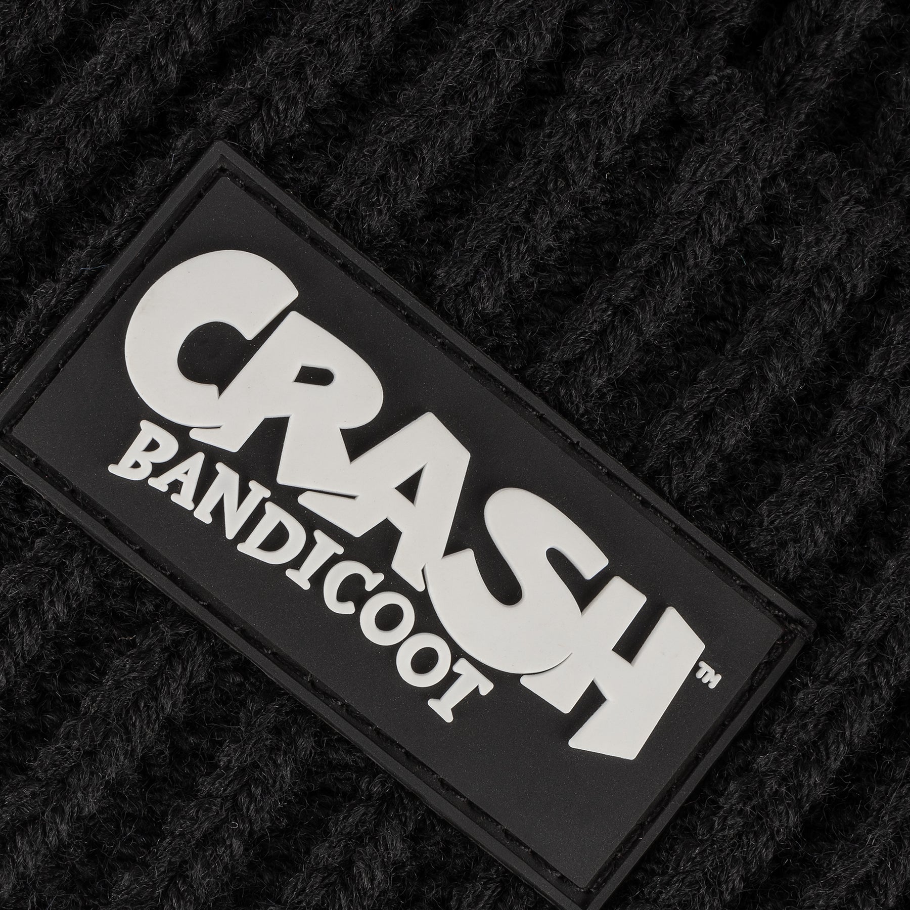 Crash Bandicoot Woven Tab Logo Adults Beanie