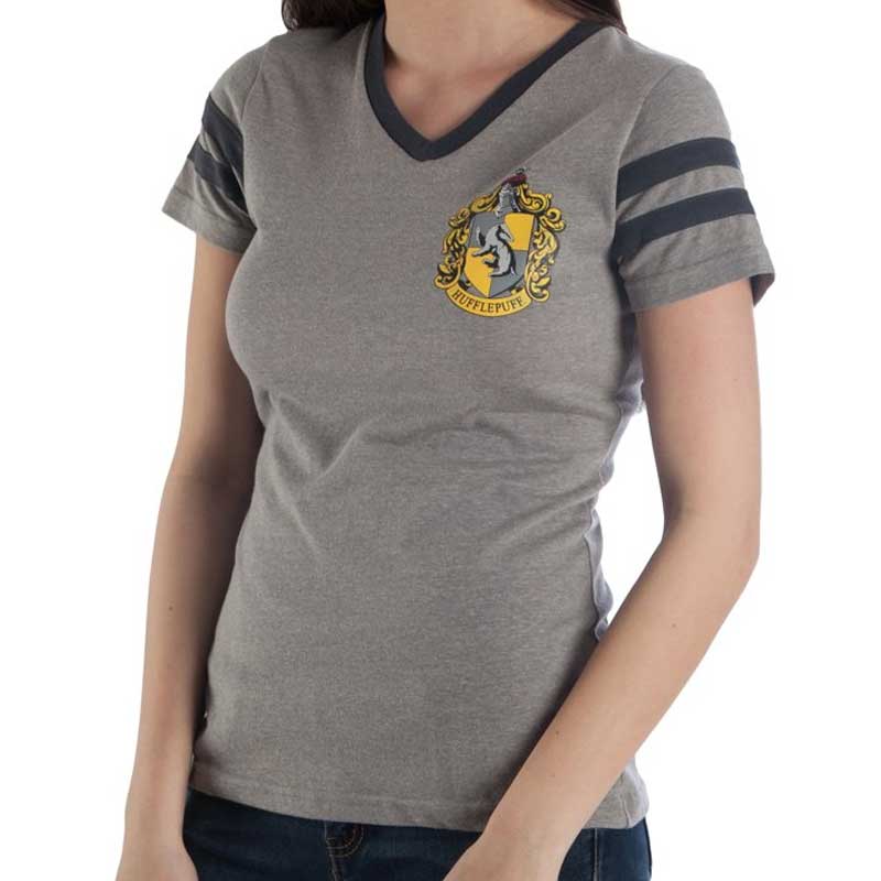 Qty 101 Bundle Offer Harry Potter Hufflepuff Collegiate Style V-Neck Ladies Fit T-Shirts