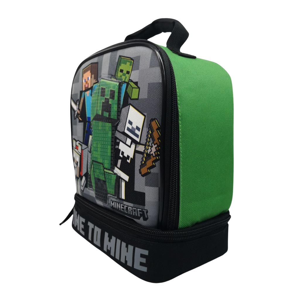 Minecraft school bag shop and lunch box