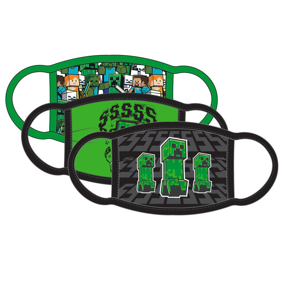 Minecraft Ultimate Face Mask 3 Pack Youth